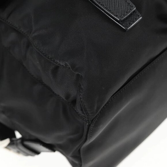 PRADA Sequin Backpack Nylon Black Silver Auth 141151M - Picture 4 of 16